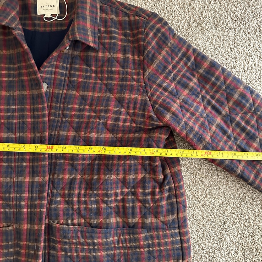Sezane plaid will Button-Up Jacket - image 6